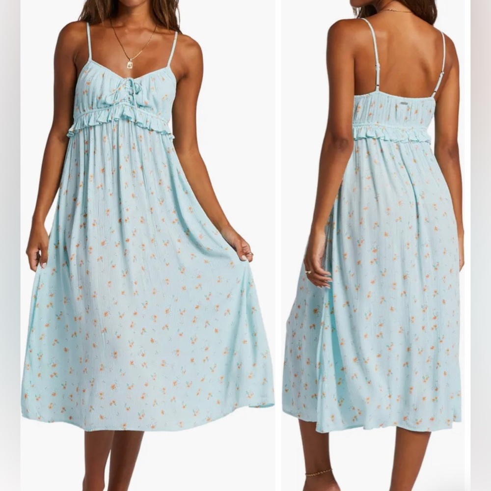 Billabong floral midi dress, size M